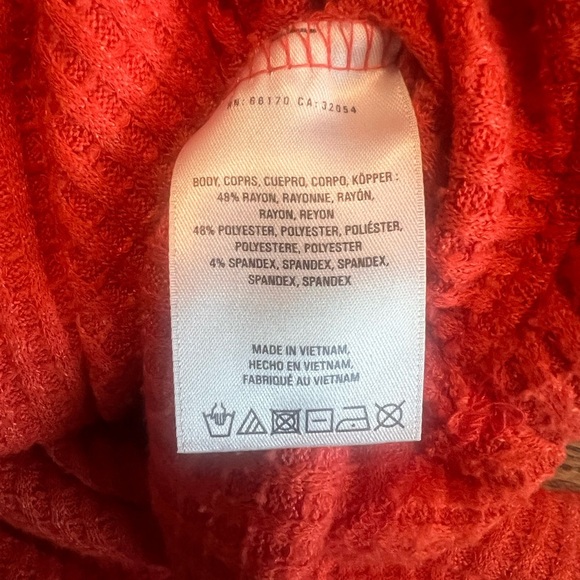 Anthropologie Akemi + Kin Orange Woodruff Waffle Knit Wrap Sweater
Size Small - Picture 3 of 6